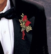 Red Roses Boutonniere